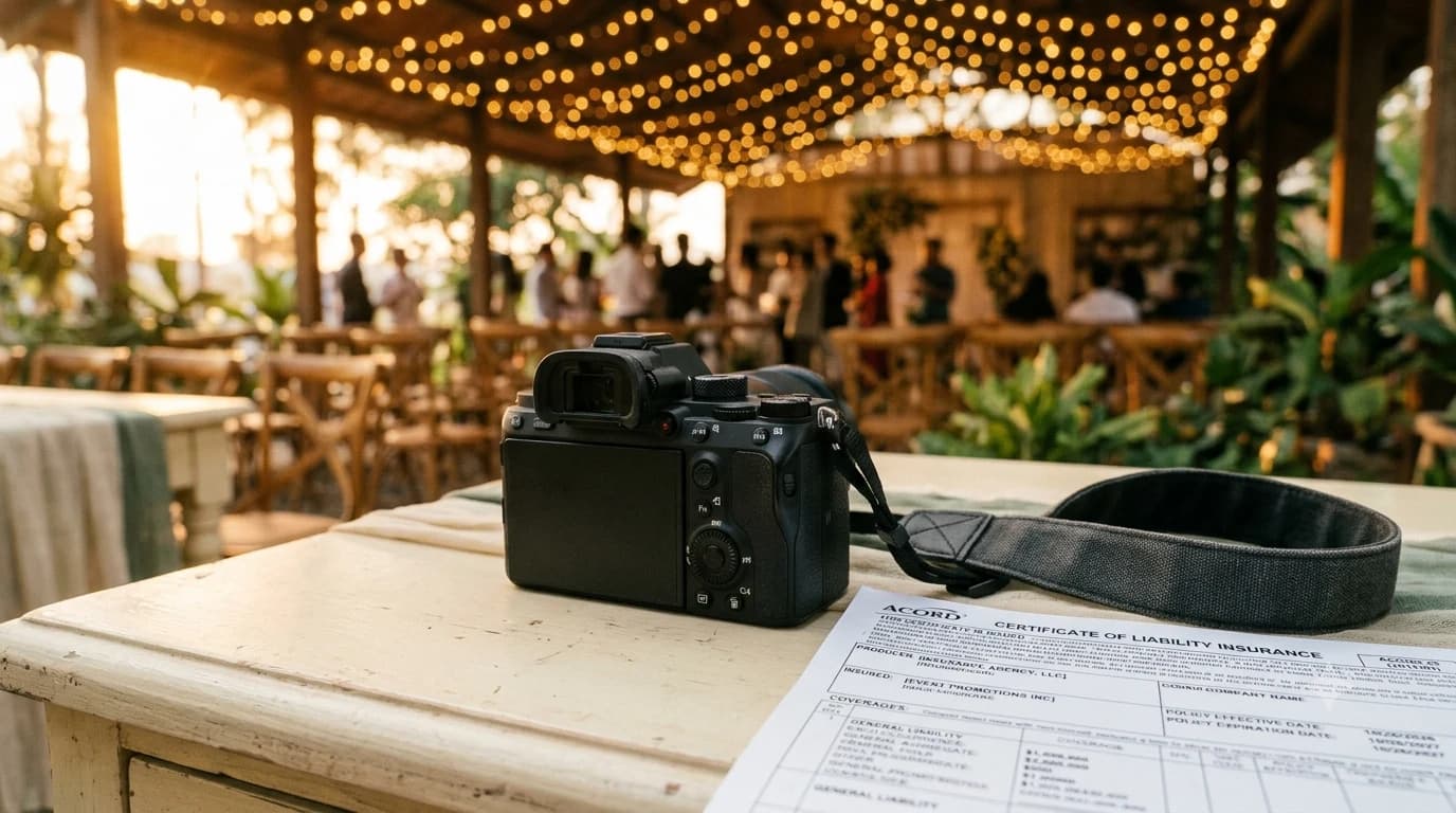 Photographer COI Requirements for Wedding and Event Venues